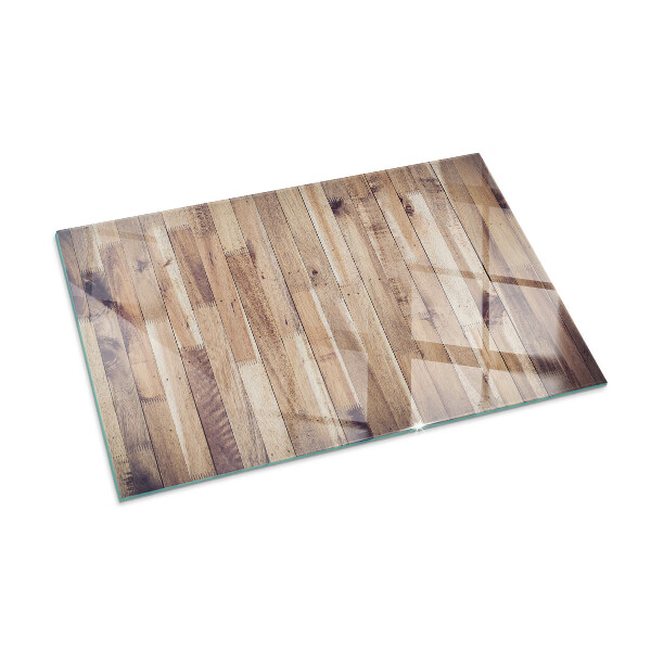 Rettangolare vetro sotto stufa Tavola di legno nel layout