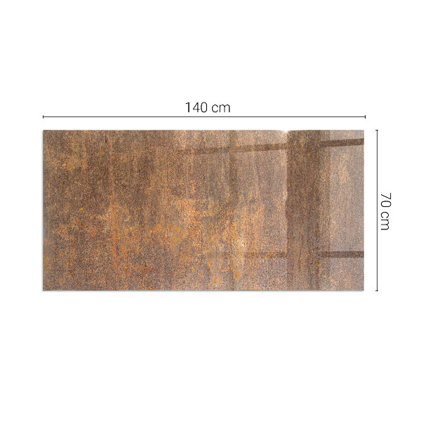 Rettangolare vetro sotto stufa Texture di ruggine sul metallo