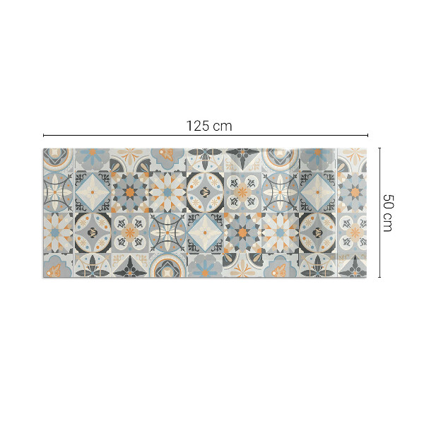 Rettangolare vetro sotto stufa Motivi a mosaico nelle piastrelle