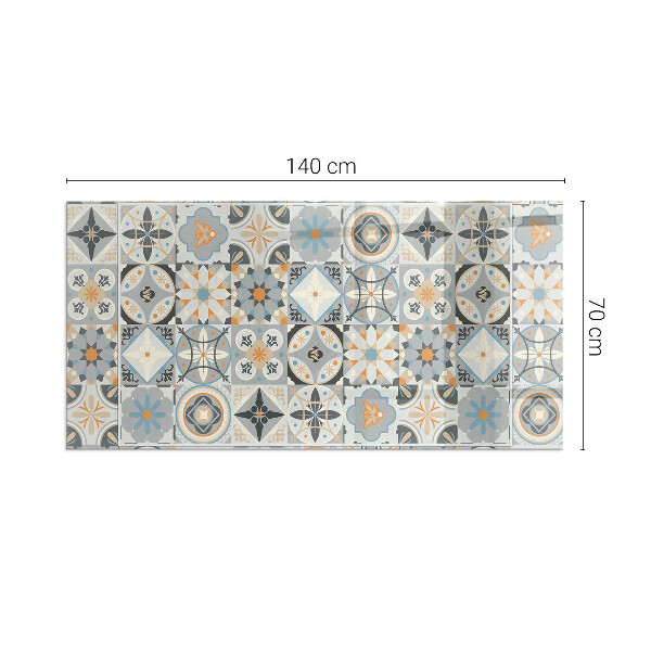 Rettangolare vetro sotto stufa Motivi a mosaico nelle piastrelle