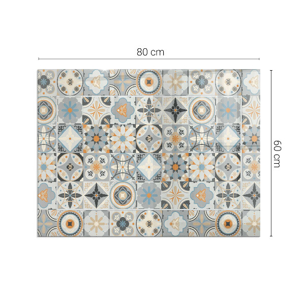 Rettangolare vetro sotto stufa Motivi a mosaico nelle piastrelle