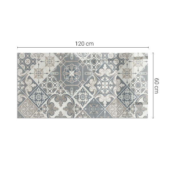 Rettangolare vetro sotto stufa Motivo decorativo a mosaico