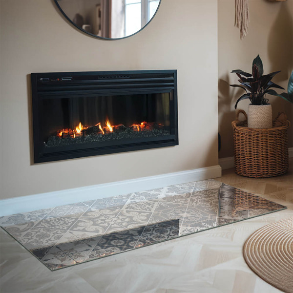 Rettangolare vetro sotto stufa Motivo decorativo a mosaico