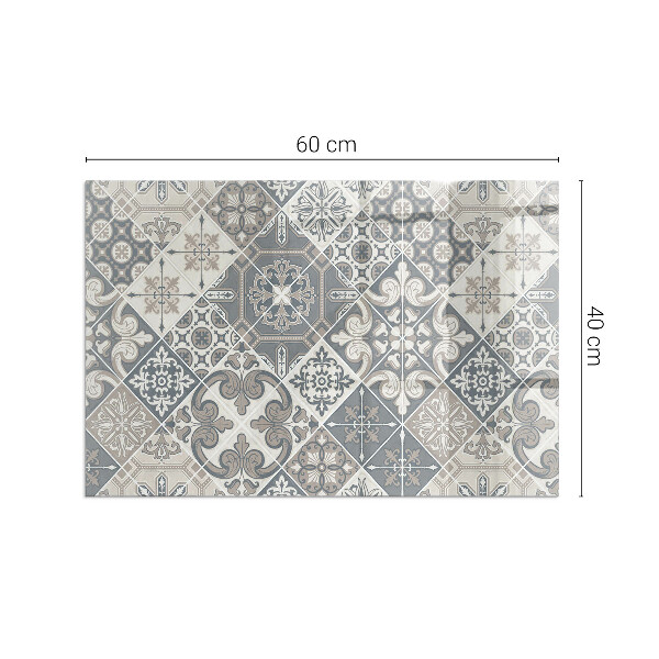 Rettangolare vetro sotto stufa Motivo decorativo a mosaico