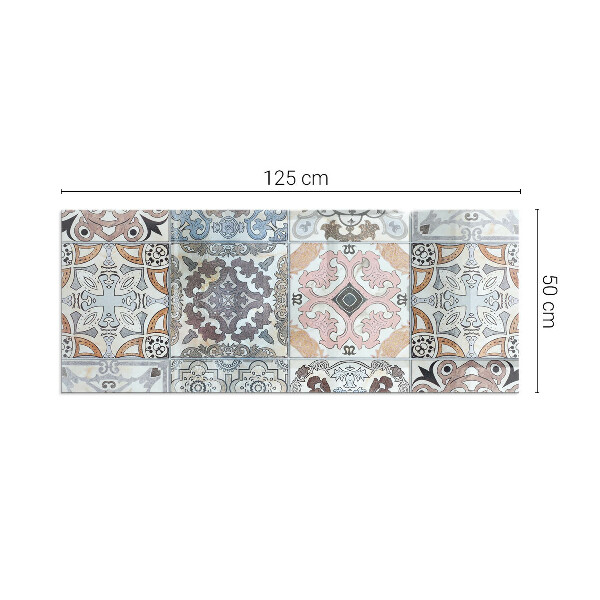 Rettangolare vetro sotto stufa Motivi a mosaico nelle piastrelle
