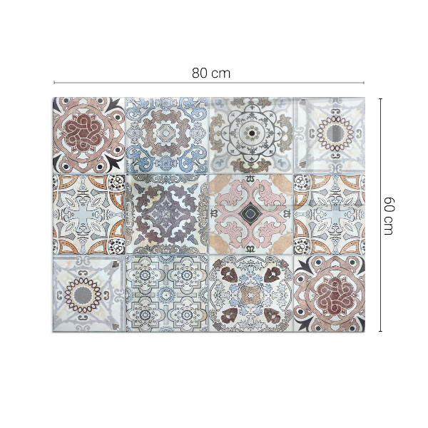Rettangolare vetro sotto stufa Motivi a mosaico nelle piastrelle