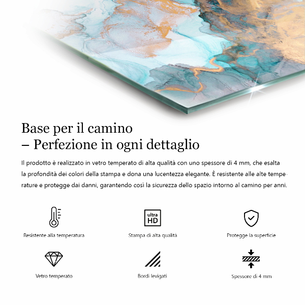 Rettangolare vetro sotto stufa Tavole in diverse tonalità