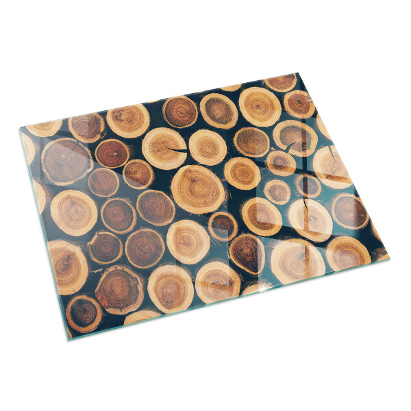 Rettangolare vetro sotto stufa Scatola con legno tagliato