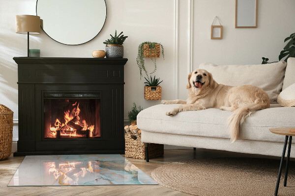 Rettangolare vetro sotto stufa Modello fluido astratto