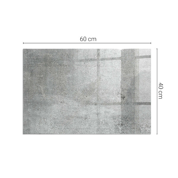 Rettangolare vetro sotto stufa Texture di cemento grezzo
