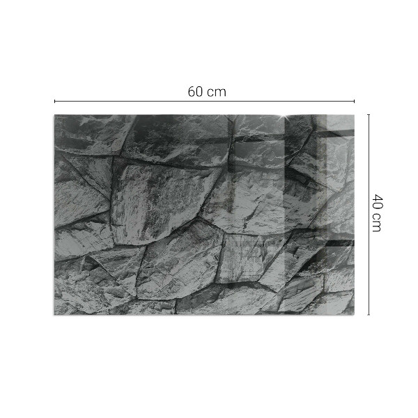 Rettangolare vetro sotto stufa Modello in pietra naturale