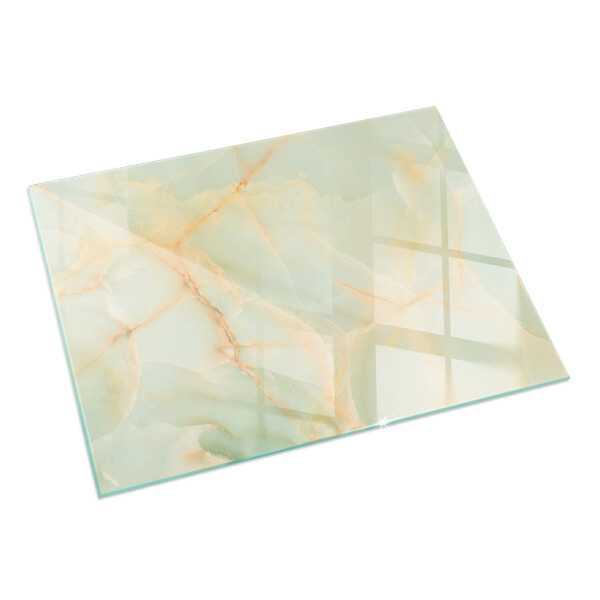 Rettangolare vetro sotto stufa Motivo astratto in marmo
