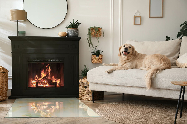 Rettangolare vetro sotto stufa Motivo astratto in marmo