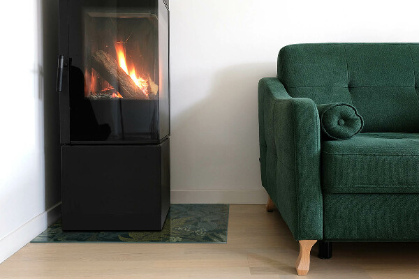 Rettangolare vetro sotto stufa Motivi vegetali con farfalle