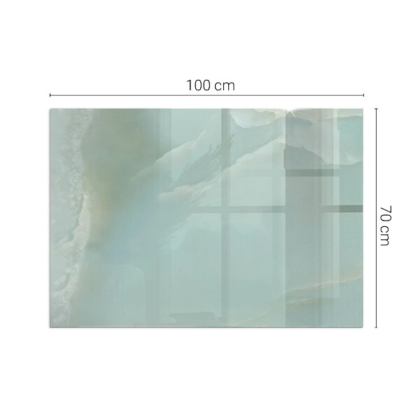 Rettangolare vetro sotto stufa Delicato motivo marmoreo