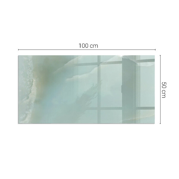 Rettangolare vetro sotto stufa Delicato motivo marmoreo