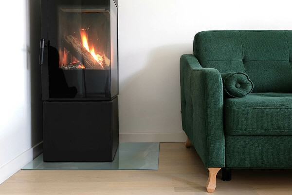 Rettangolare vetro sotto stufa Delicato motivo marmoreo