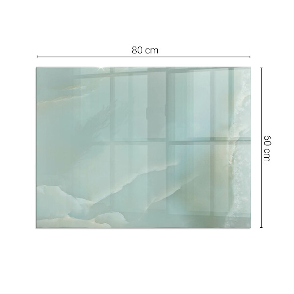 Rettangolare vetro sotto stufa Delicato motivo marmoreo