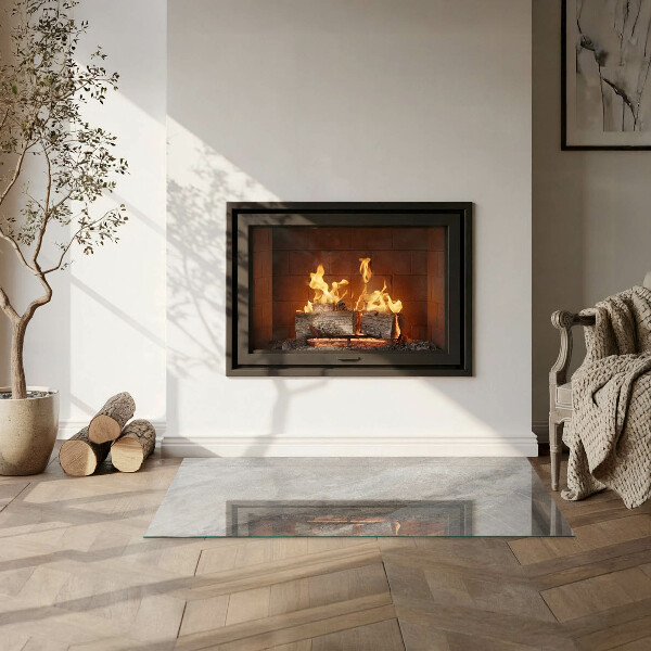 Rettangolare vetro sotto stufa Modello in pietra naturale