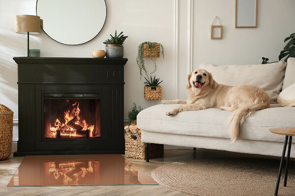 Rettangolare vetro sotto stufa Colore Marrone