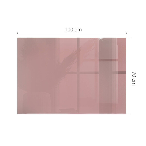 Rettangolare vetro sotto stufa Colore rosa