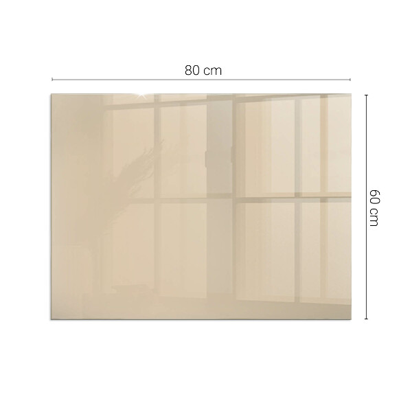 Rettangolare vetro sotto stufa Colore Beige