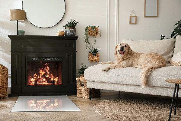 Rettangolare vetro sotto stufa Colore avorio