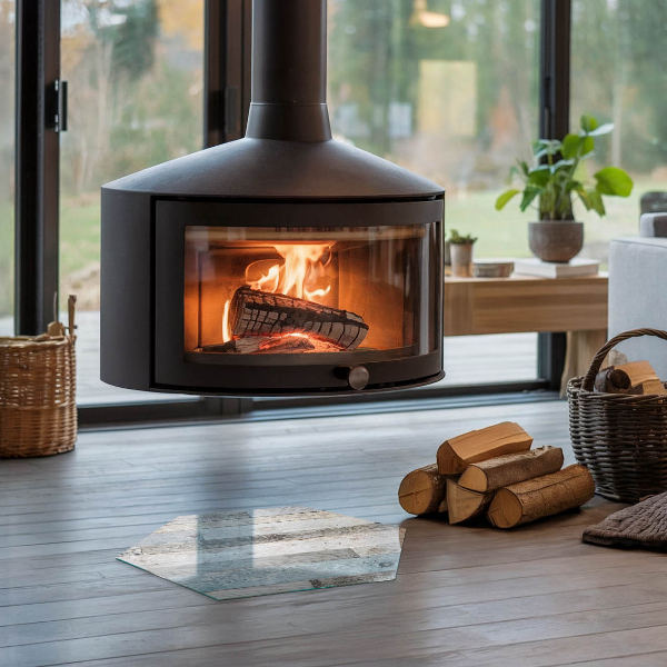 Esagonale vetro sotto stufa Tavole in diverse tonalità