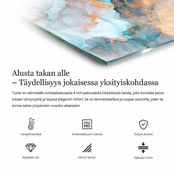 Esagonale vetro sotto stufa Motivi vegetali con farfalle