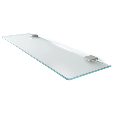 Traslucida mensola da bagno in vetro 40x13 cm