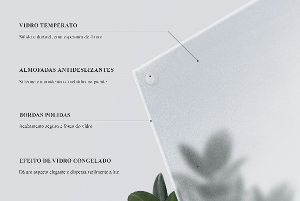 Top per tavolo rotondo in materiale traslucido