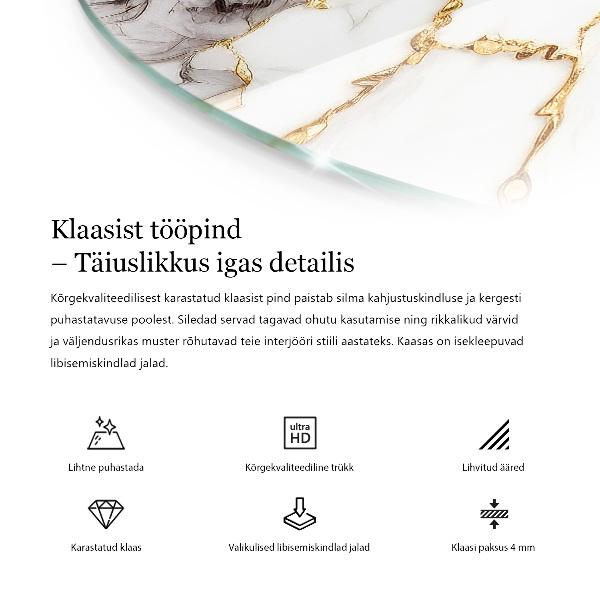 Top tavolo rotondo Graffi sulla superficie del calcestruzzo