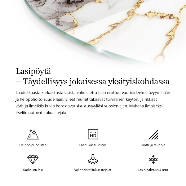 Top tavolo rotondo Graffi sulla superficie del calcestruzzo