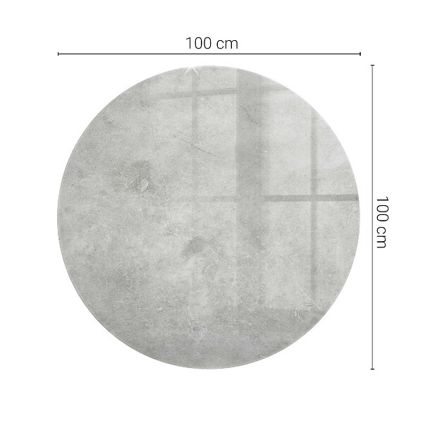 Top tavolo rotondo Graffi sulla superficie del calcestruzzo
