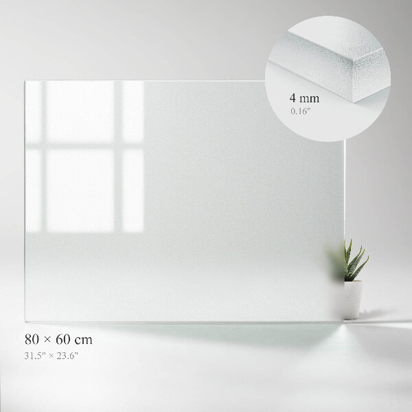 Piano in vetro traslucido per tavolo rettangolare