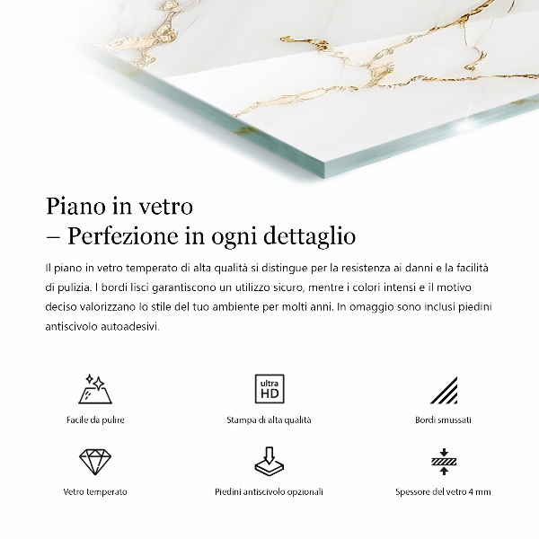 Piano del tavolo rettangolare Bianco puro