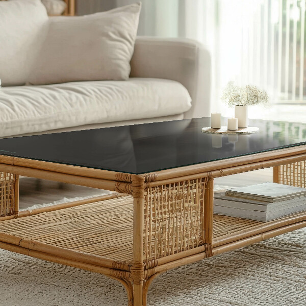 Piano del tavolo rettangolare Elegante nero pieno