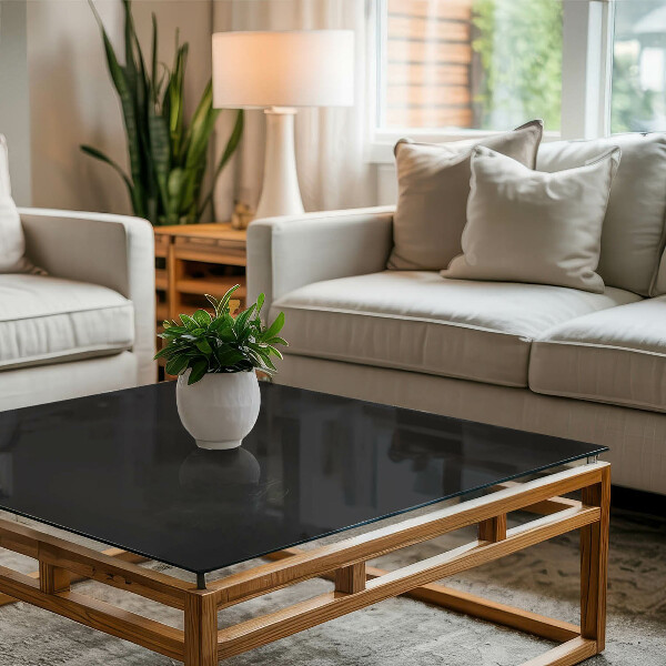 Piano del tavolo rettangolare Elegante nero pieno