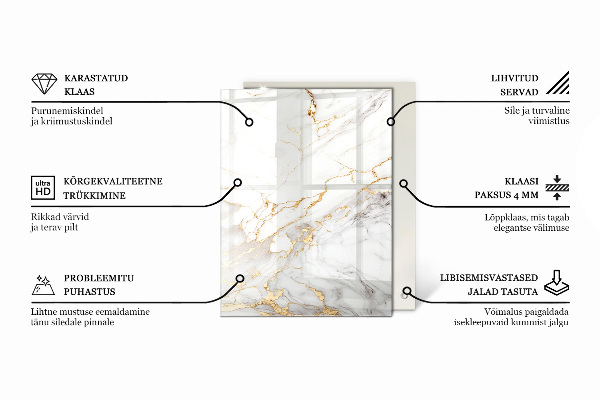 Piano del tavolo rettangolare Composizione grafica in marmo
