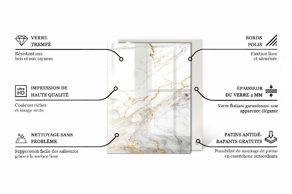 Piano del tavolo rettangolare Composizione grafica in marmo