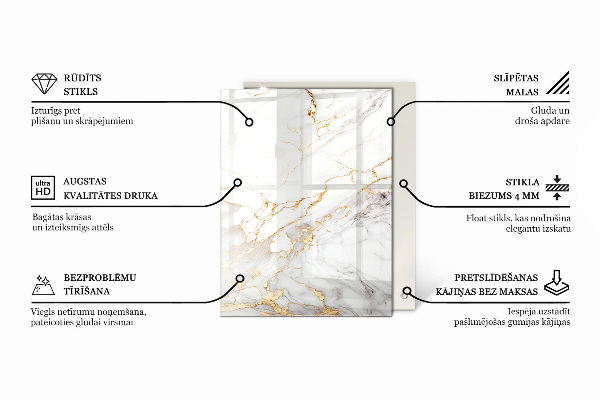 Piano del tavolo rettangolare Composizione grafica in marmo