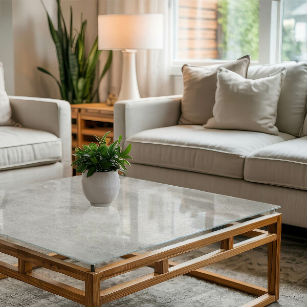 Piano del tavolo rettangolare Graffi sulla superficie del calcestruzzo