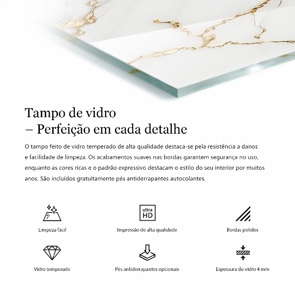 Piano del tavolo rettangolare Elegante motivo forestale