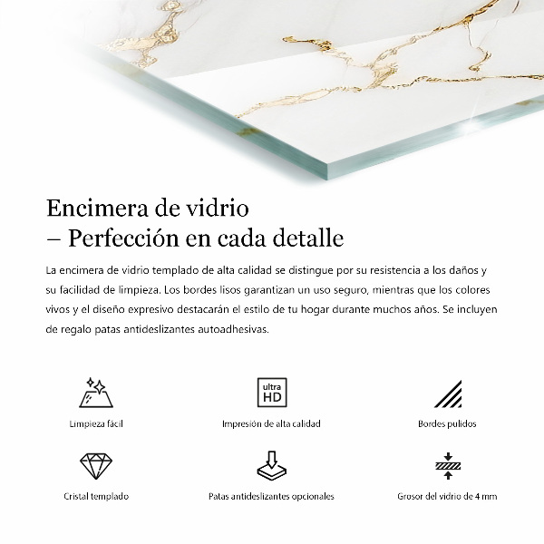 Piano del tavolo rettangolare Elegante motivo in marmo