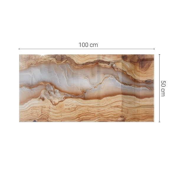 Piano del tavolo rettangolare Legno in armonia con la resina