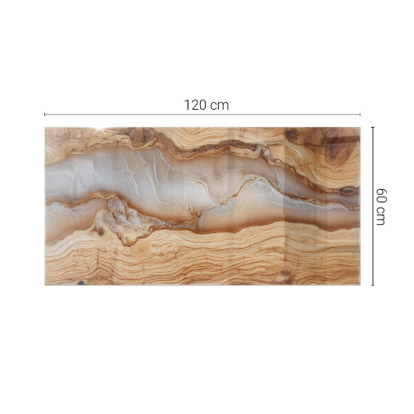 Piano del tavolo rettangolare Legno in armonia con la resina