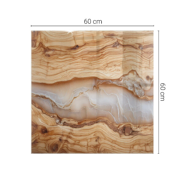 Piano del tavolo rettangolare Legno in armonia con la resina
