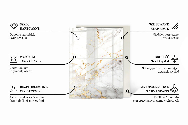 Piano del tavolo rettangolare Venature del marmo nel design