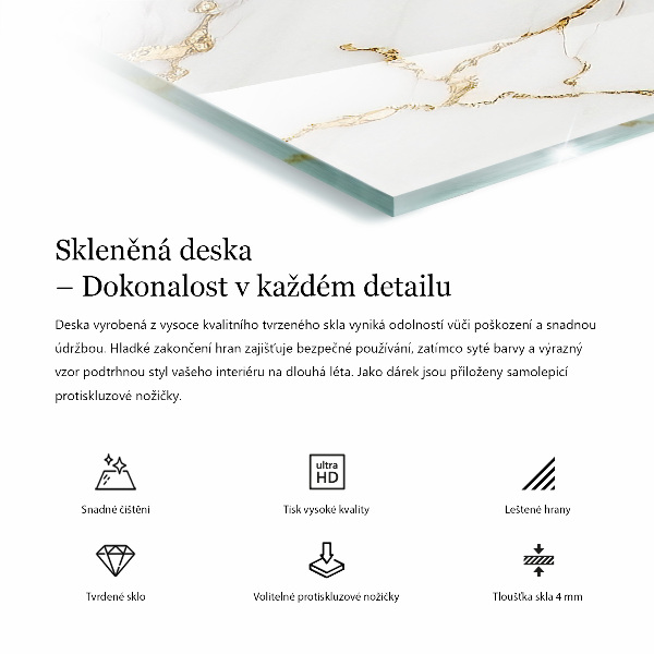 Piano del tavolo rettangolare Venature del marmo nel design