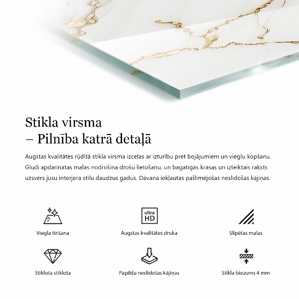 Piano del tavolo rettangolare Venature del marmo nel design